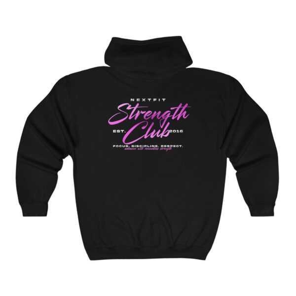 STRENGTH CLUB Pink Unisex Heavy Blend™ Full Zip Hooded Sweatshirt - Image 2