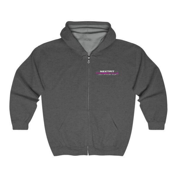 STRENGTH CLUB Pink Unisex Heavy Blend™ Full Zip Hooded Sweatshirt - Image 3